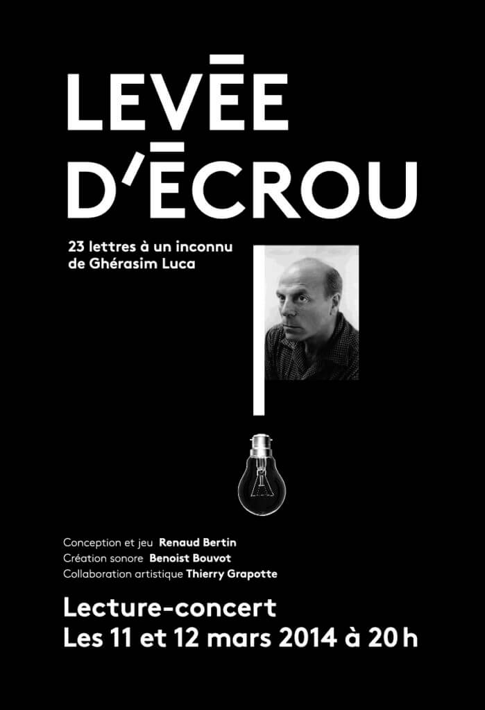 Flyer Levée d'Écrou, recto
